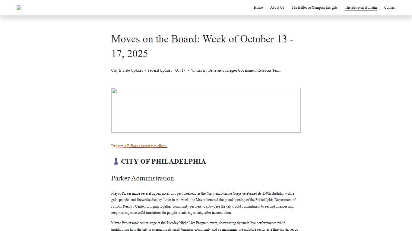 Moves on the Board: Week of October 13 - 17, 2025 — Bellevue Strategies